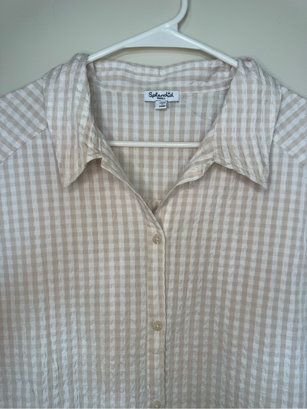 SPLENDID Gabrielle Gingham Top S - Picture 4 of 12